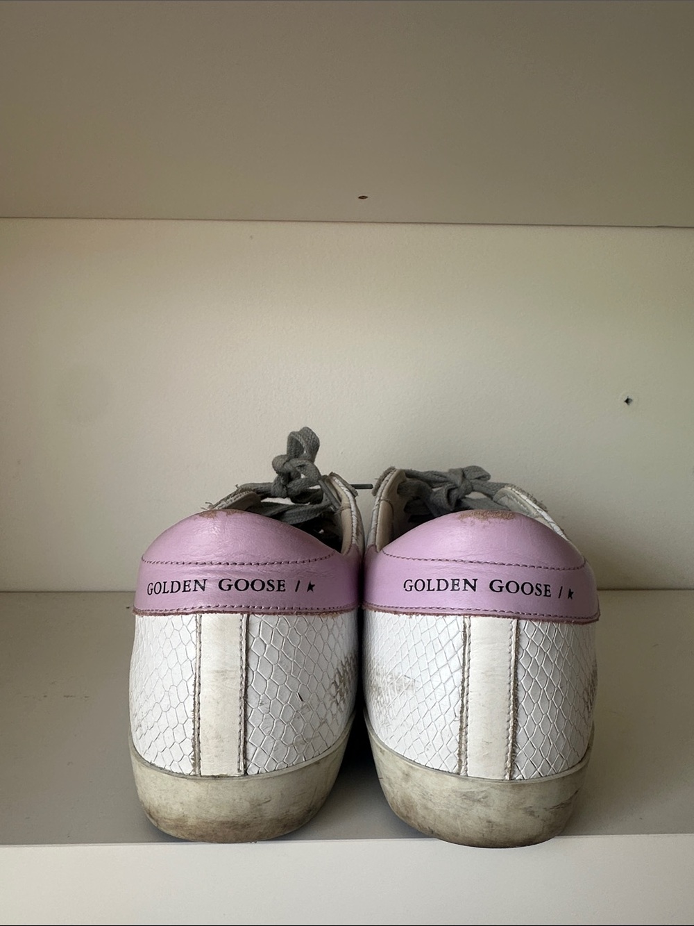 Golden Goose Super-Star Private Edition low top sneakers in white with pink - Picture 4 of 6